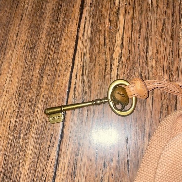 Vintage Woven tote large fossil bag straw bag leather bag canvas shoulder bag - Picture 7 of 16